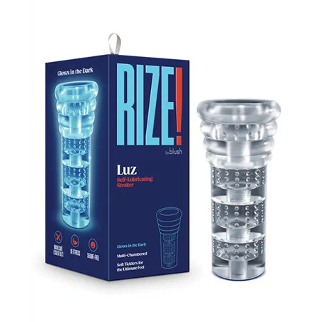Rize Luz Glow-in-the-Dark Stroker with Suction Chambers
