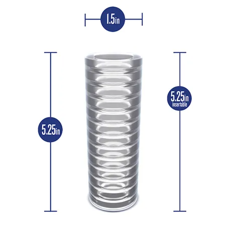 Ribbed Glow in the Dark Stroker with Self-Lubricating TPE