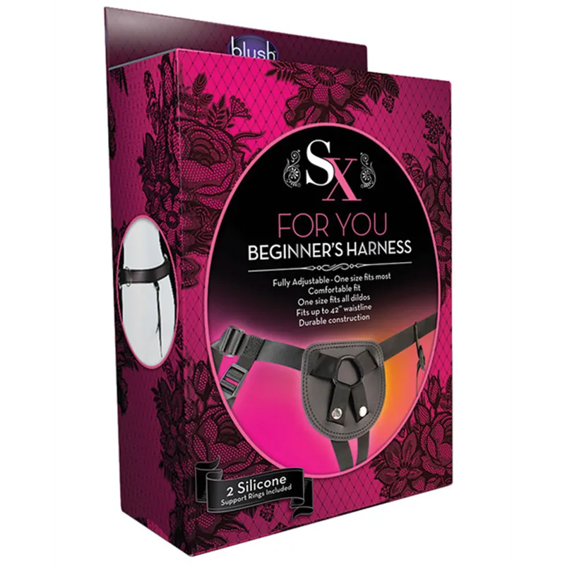 Beginner's Strap-On Harness with Dual Silicone Support Rings
