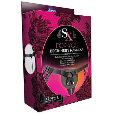Beginner's Strap-On Harness with Dual Silicone Support Rings