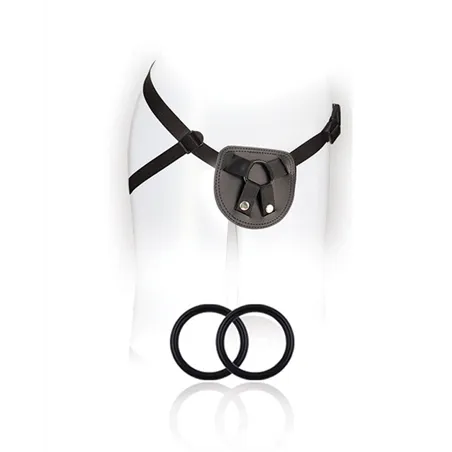 Beginner's Strap-On Harness with Dual Silicone Support Rings