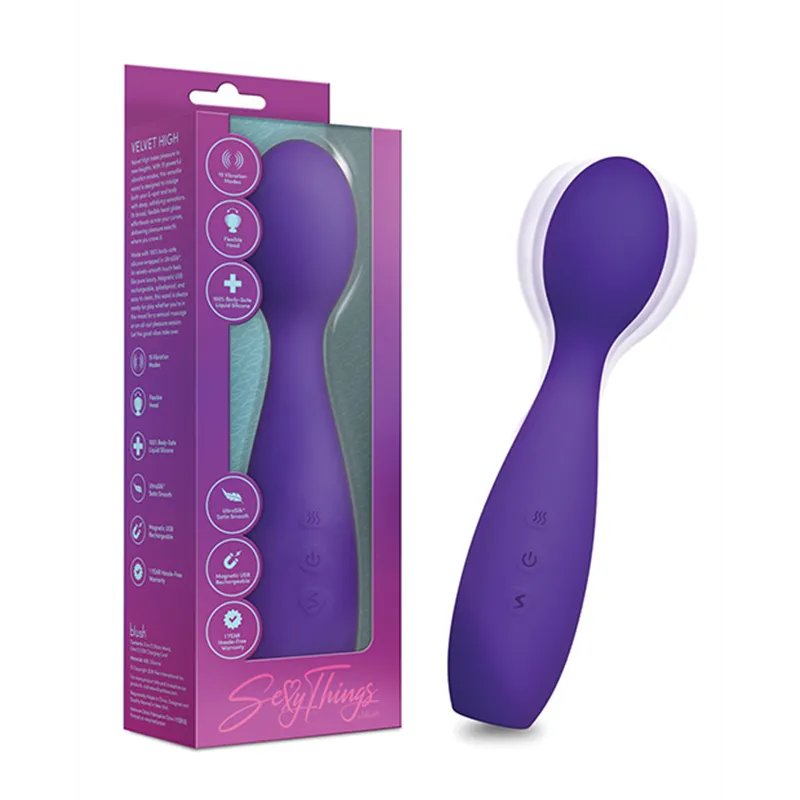 Velvet High Silicone Wand Vibrator with 15 Modes