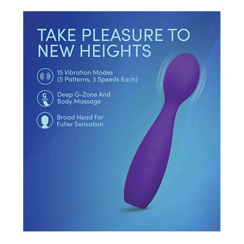 Velvet High Silicone Wand Vibrator with 15 Modes