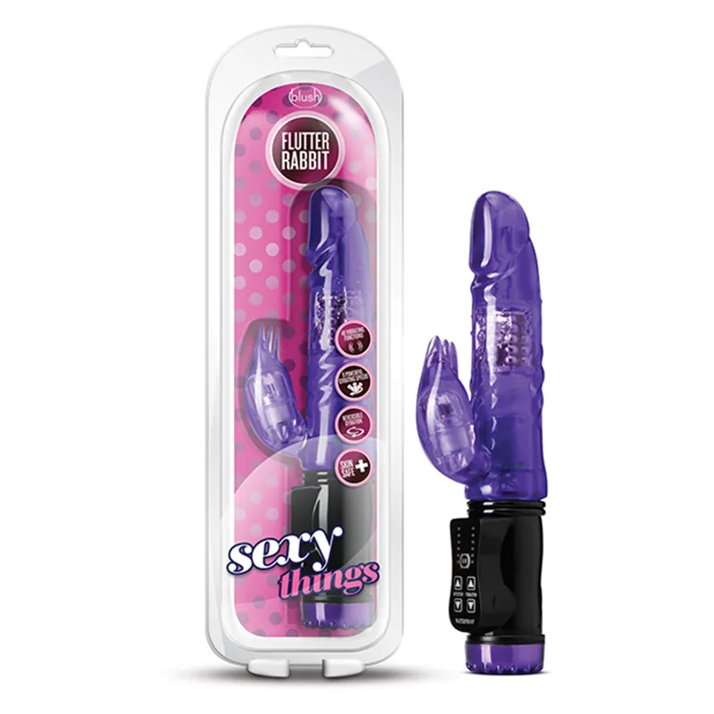 Rabbit Vibrator with Rotating Beads and Clitoral Stimulator