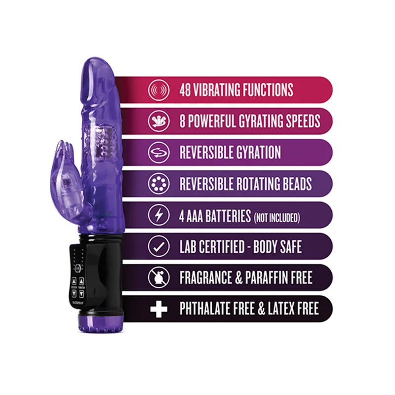 Rabbit Vibrator with Rotating Beads and Clitoral Stimulator