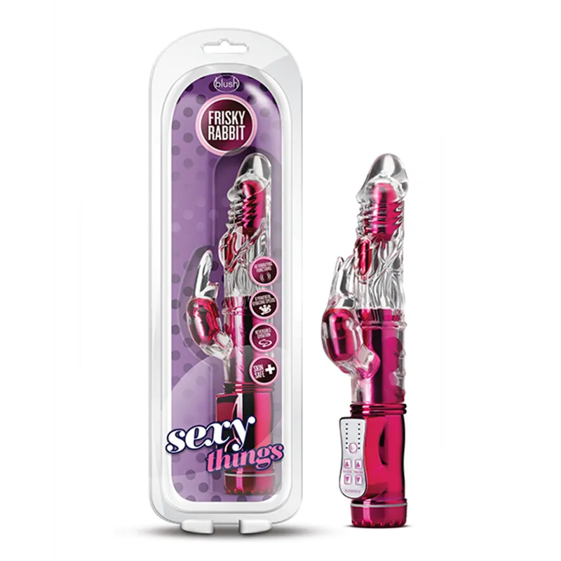 Frisky Rabbit Vibrator with Gyrating Shaft and Flickering Ears