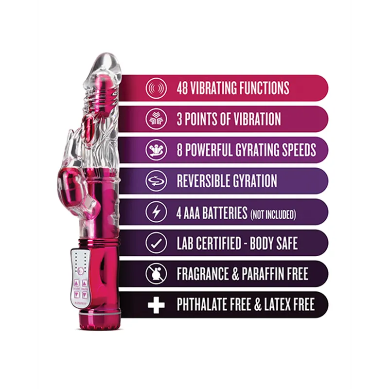 Frisky Rabbit Vibrator with Gyrating Shaft and Flickering Ears