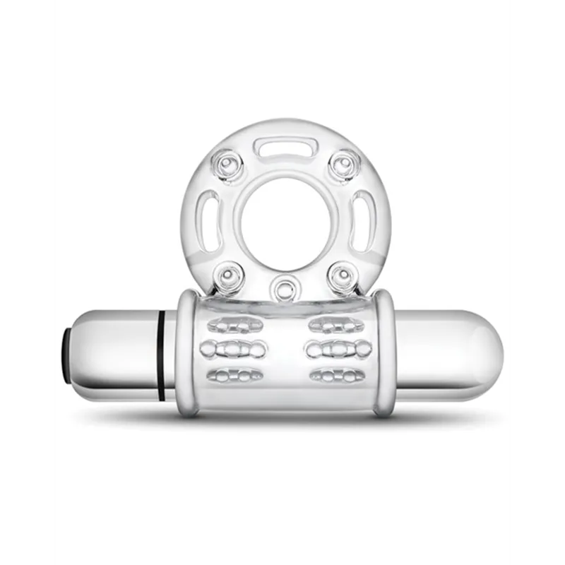 10-Function Vibrating Bull Ring Cock Ring with Removable Bullet