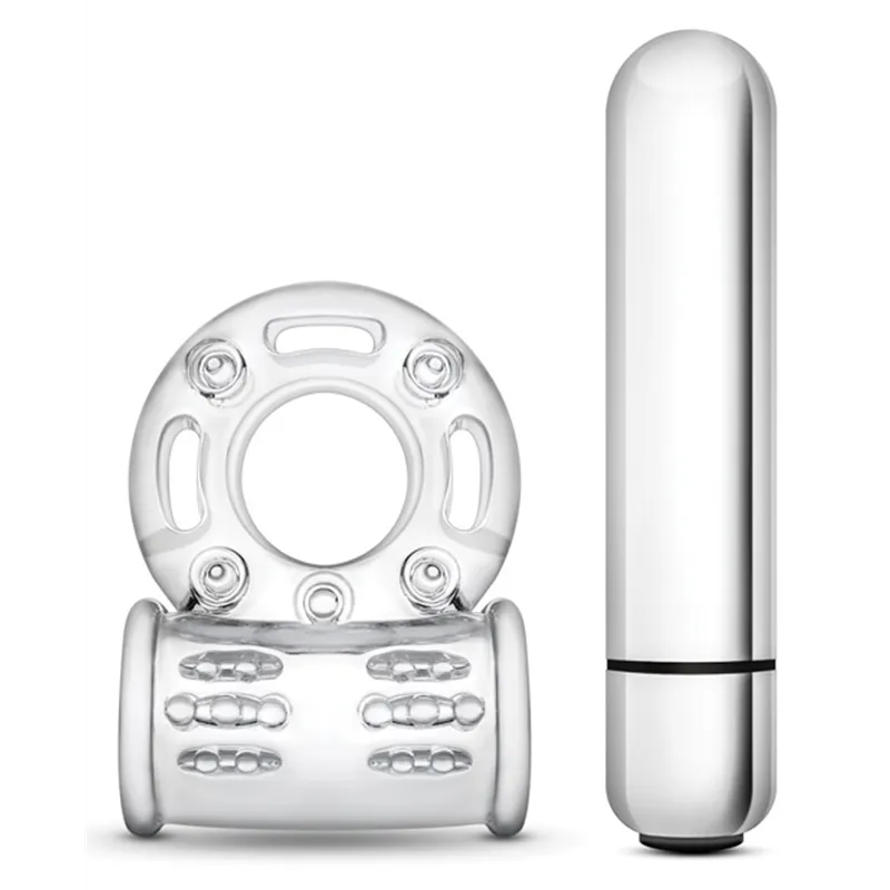 10-Function Vibrating Bull Ring Cock Ring with Removable Bullet