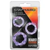 Beaded Cock Rings with Three Sizes in Purple