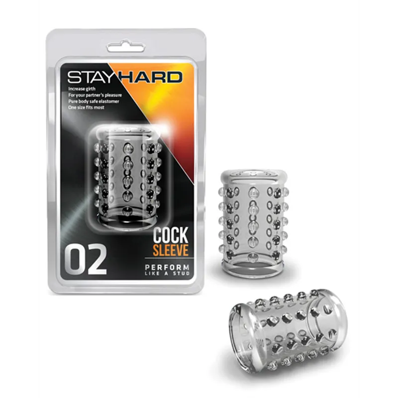 Stretchy Penis Sleeve with Ticklers in Clear