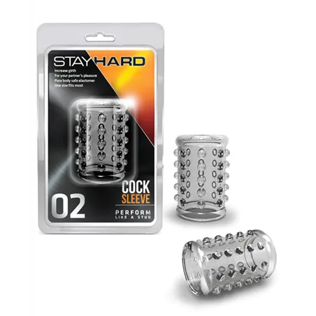 Stretchy Penis Sleeve with Ticklers in Clear