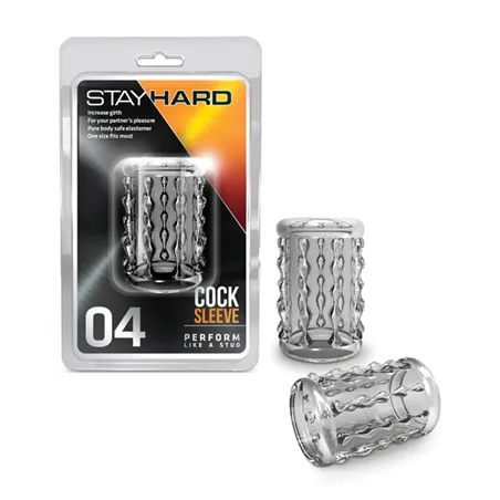 Stretchy Cock Sleeve with Soft Ridges in Clear