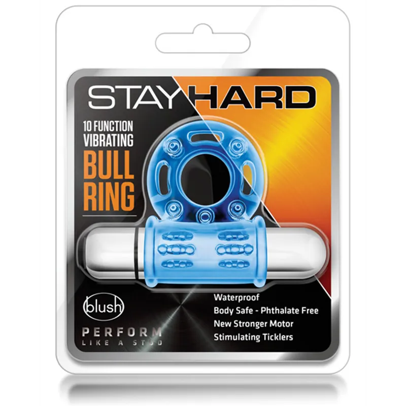 10-Function Vibrating Cock Ring with Removable Bullet