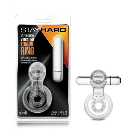 Vibrating Tongue Cock Ring with 10 Functions