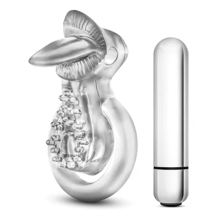 Vibrating Tongue Cock Ring with 10 Functions