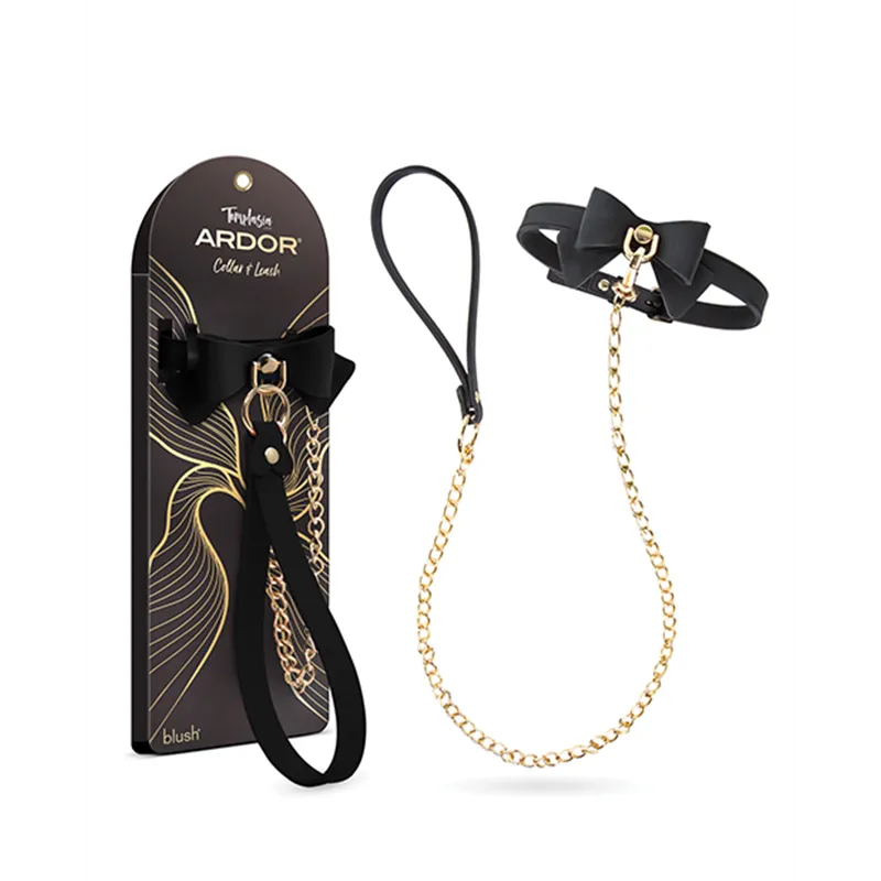 Silicone Collar and Leash with Bow