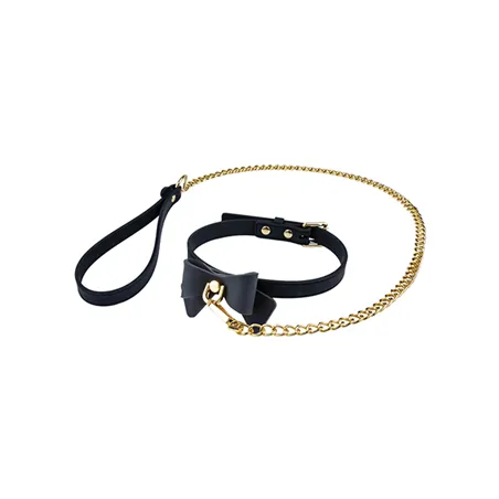 Silicone Collar and Leash with Bow