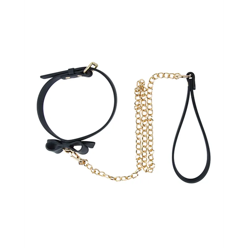 Silicone Collar and Leash with Bow