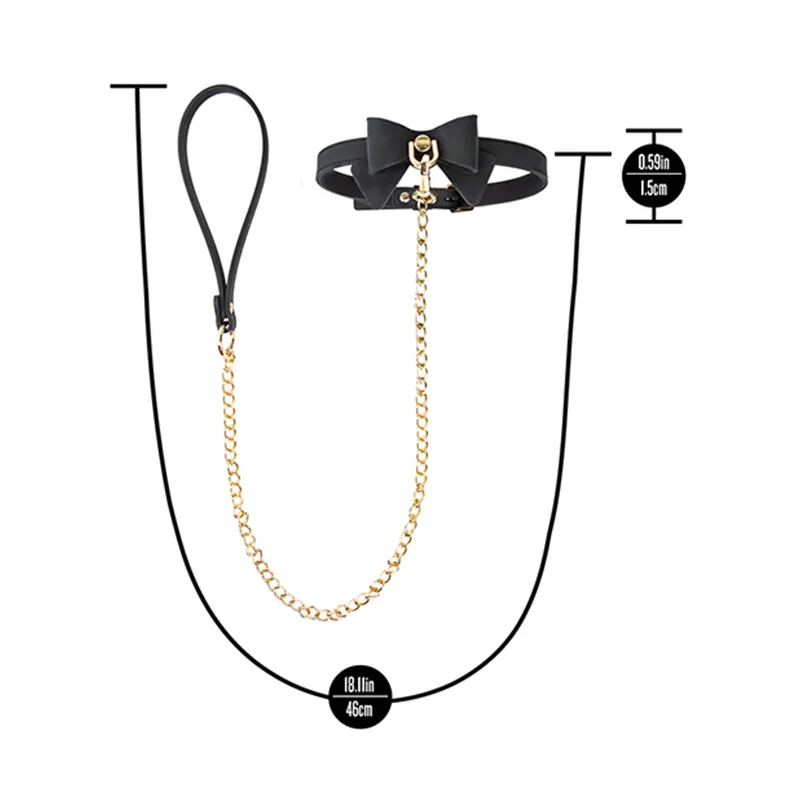 Silicone Collar and Leash with Bow
