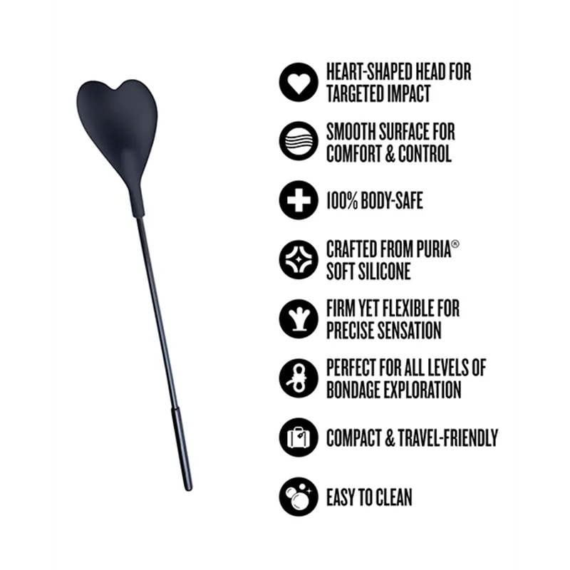 Heart Crop with Silicone Tip