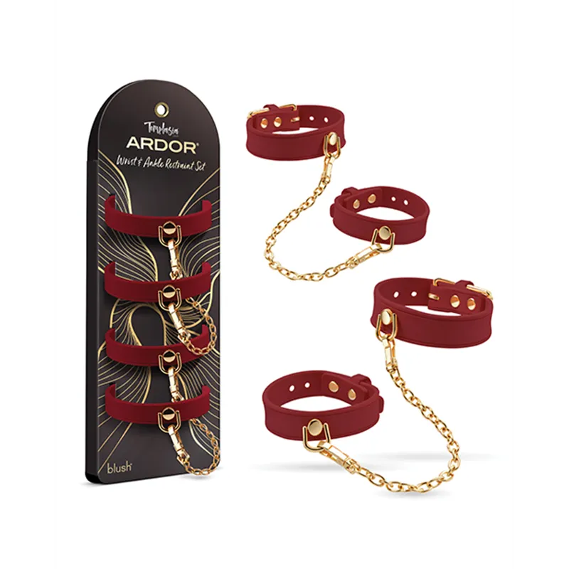 Ardor Silicone Wrist and Ankle Restraint Set