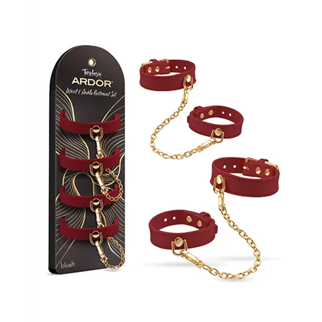 Ardor Silicone Wrist and Ankle Restraint Set