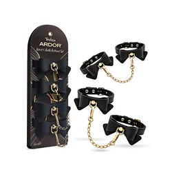 Wrist and Ankle Restraint Set with Bow Detail