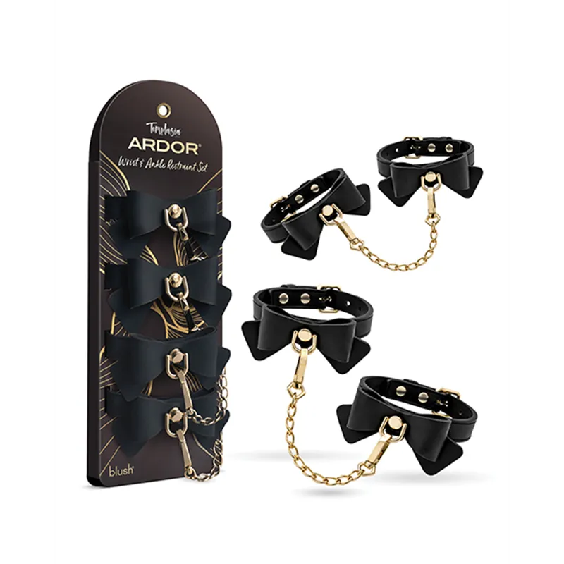 Wrist and Ankle Restraint Set with Bow Detail