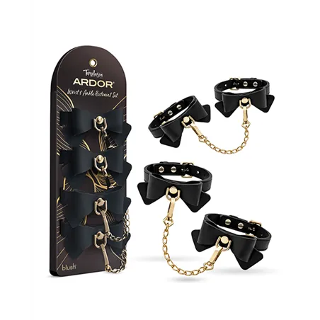 Wrist and Ankle Restraint Set with Bow Detail
