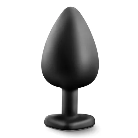 Temptasia Bling Butt Plug with Gem in Black Large