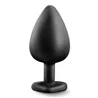 Temptasia Bling Butt Plug with Gem in Black Large