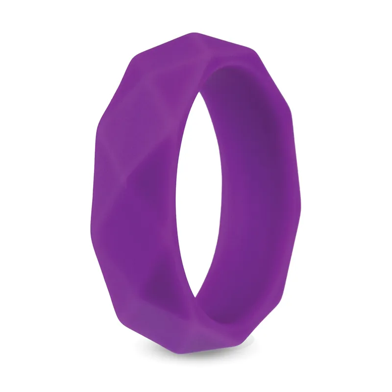 Geo Silicone Cock Ring with Matte Finish