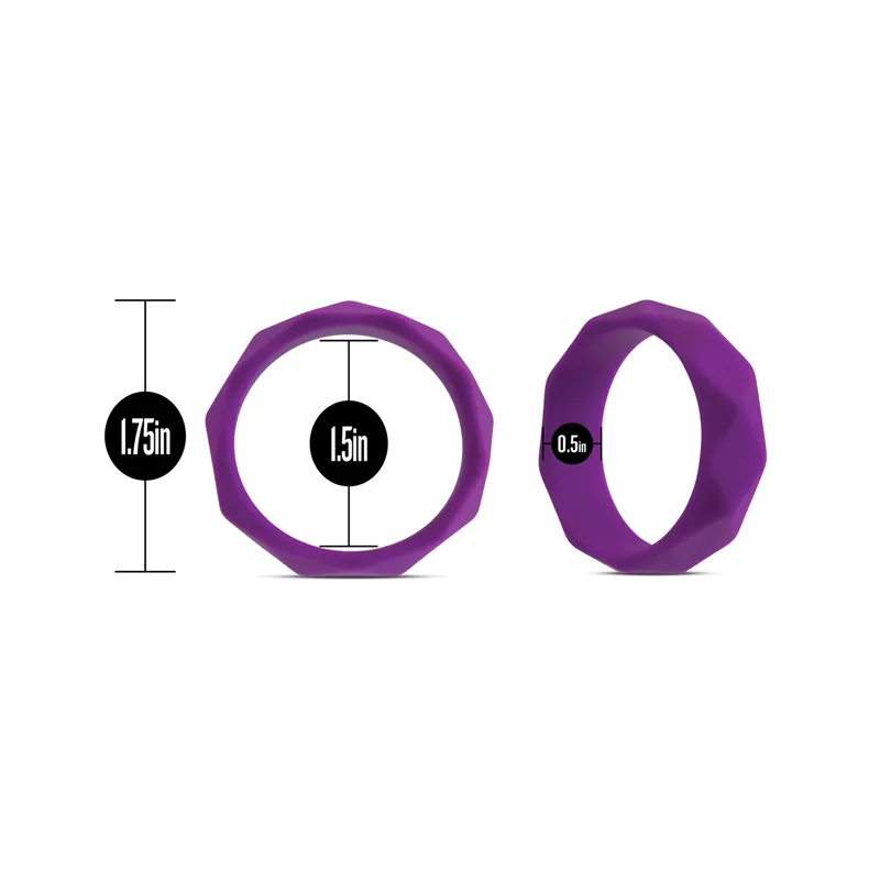 Geo Silicone Cock Ring with Matte Finish
