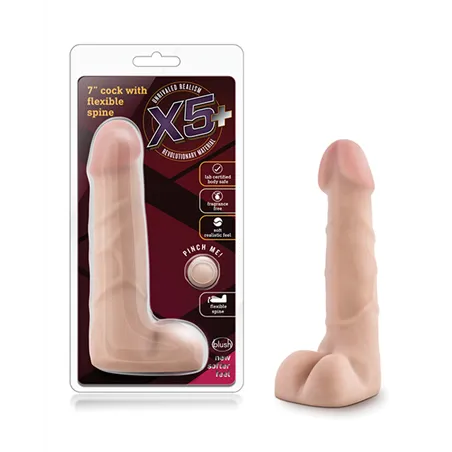 Realistic Dildo with Flexible Spine 7 Inch