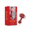 Oh My Gem Lustre Glass Butt Plug with Ruby Heart Base