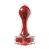 Oh My Gem Lustre Glass Butt Plug with Ruby Heart Base