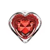 Oh My Gem Lustre Glass Butt Plug with Ruby Heart Base