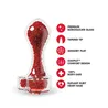 Oh My Gem Lustre Glass Butt Plug with Ruby Heart Base