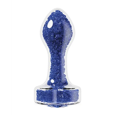 Oh My Gem Prestige Blue Glass Butt Plug with Sapphire Heart Base