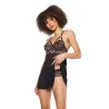 Lace and Mesh Underwire Babydoll with Thong