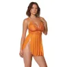 Lace and Mesh Babydoll with G-String