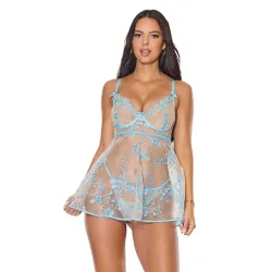 Blossom Underwire Babydoll with G-String