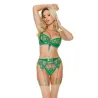 Master and Muse Bra, Garter and Thong 3-Piece Set