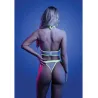 Glow-in-the-Dark Zipper Bralette and Thong Set
