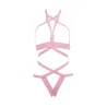Kitten It's Complicated Open Elastic Strappy Bra & Open Back Panty