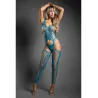 Floral Knit Bodystocking with G-String Two-Piece Set