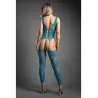 Floral Knit Bodystocking with G-String Two-Piece Set