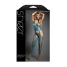 Floral Knit Bodystocking with G-String Two-Piece Set