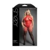 Sheer Ombré Flame Halter Bodystocking with Open Crotch